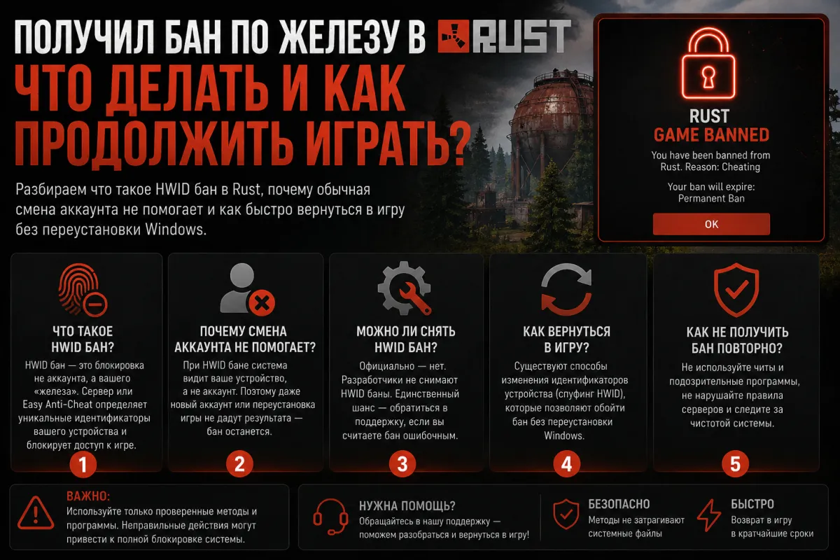 Got a Hardware Ban in Rust — What to Do and How to Keep Playing